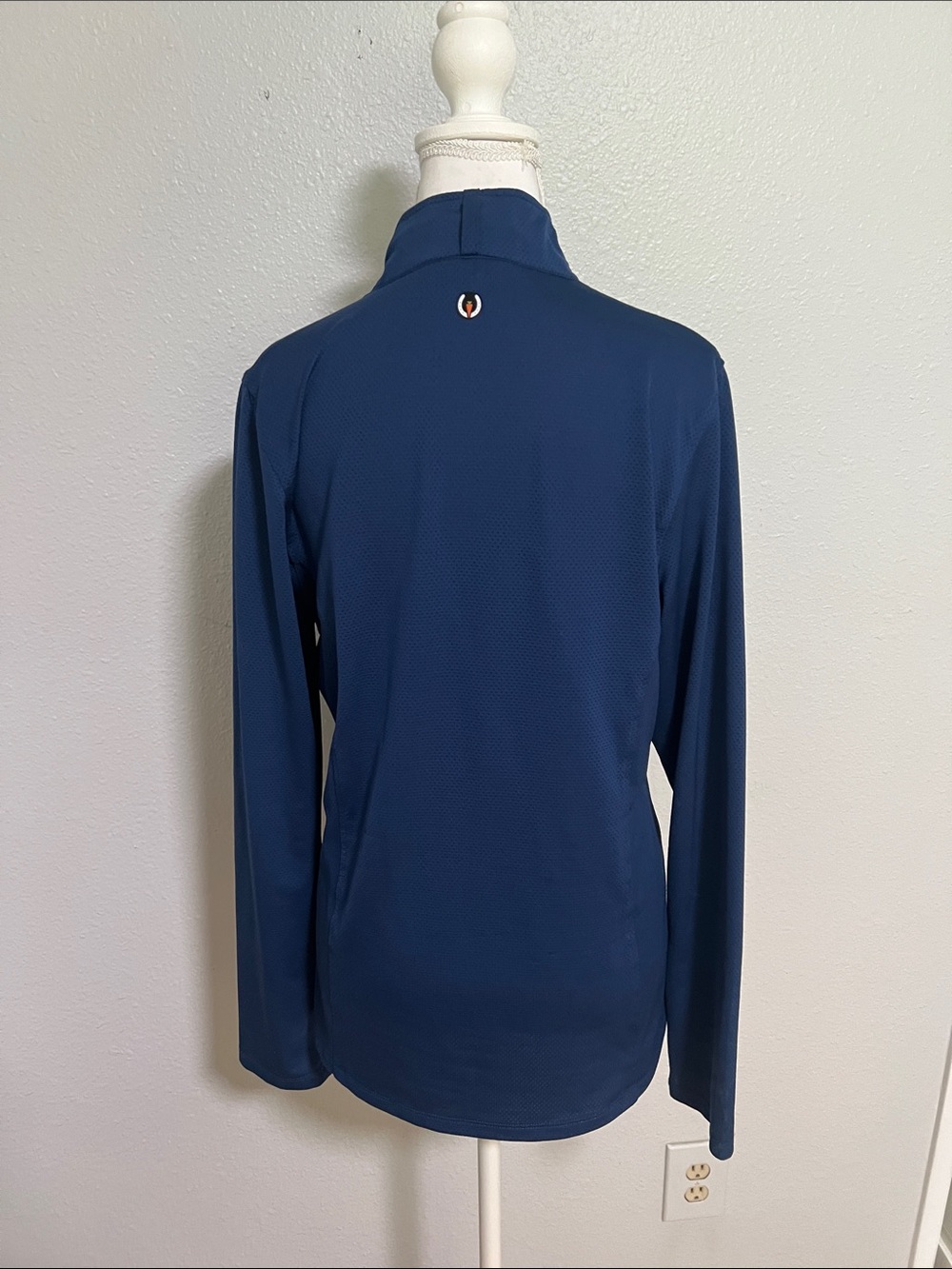 Kerrits Ice Fil Lite Long Sleeve Riding Shirt Blue Medium | UPF 30 Sun Shirt - Picture 4 of 5